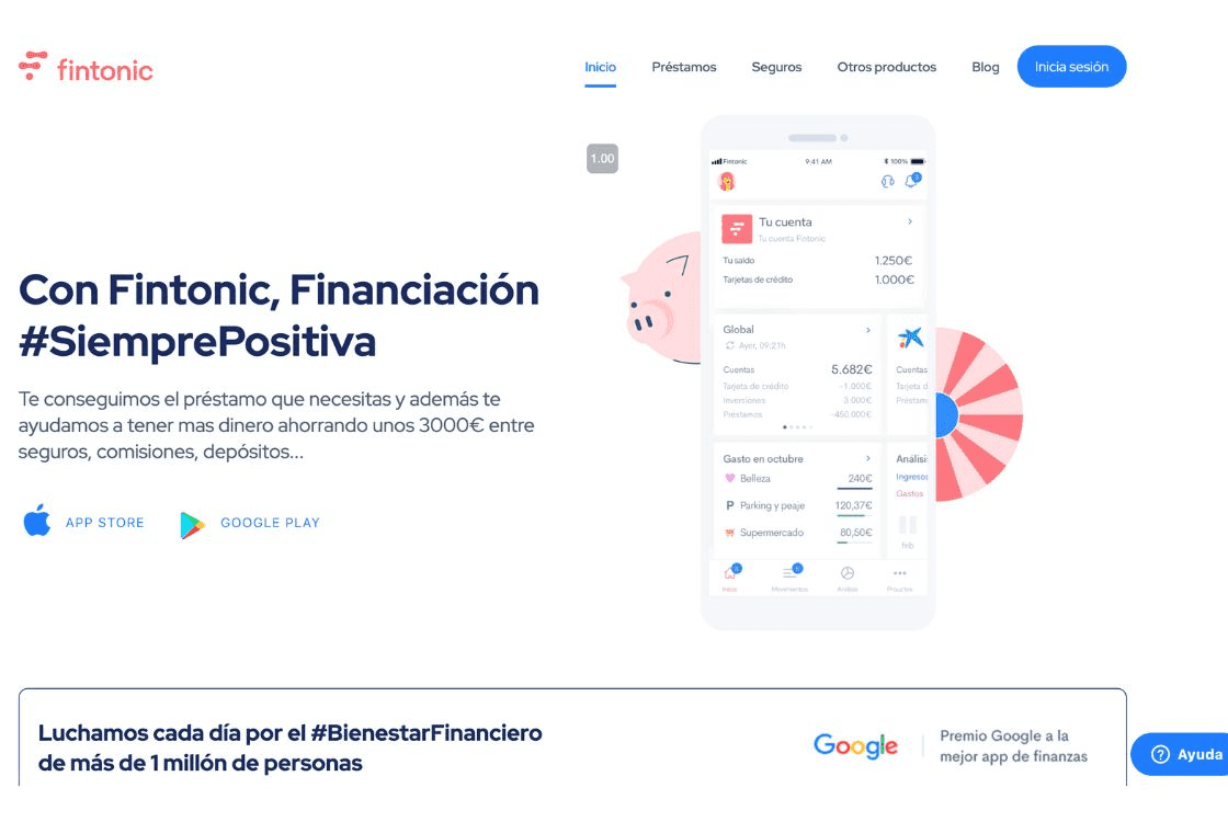 App para ahorrar dinero Fintonic