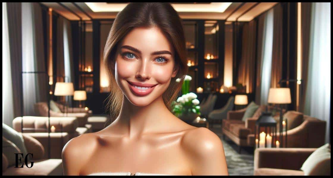 Efectos positivos de un tratamiento de radiofrecuencia facial en un ambiente de spa lujoso a una mujer.