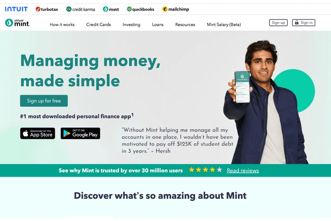 App para ahorrar dinero Mint