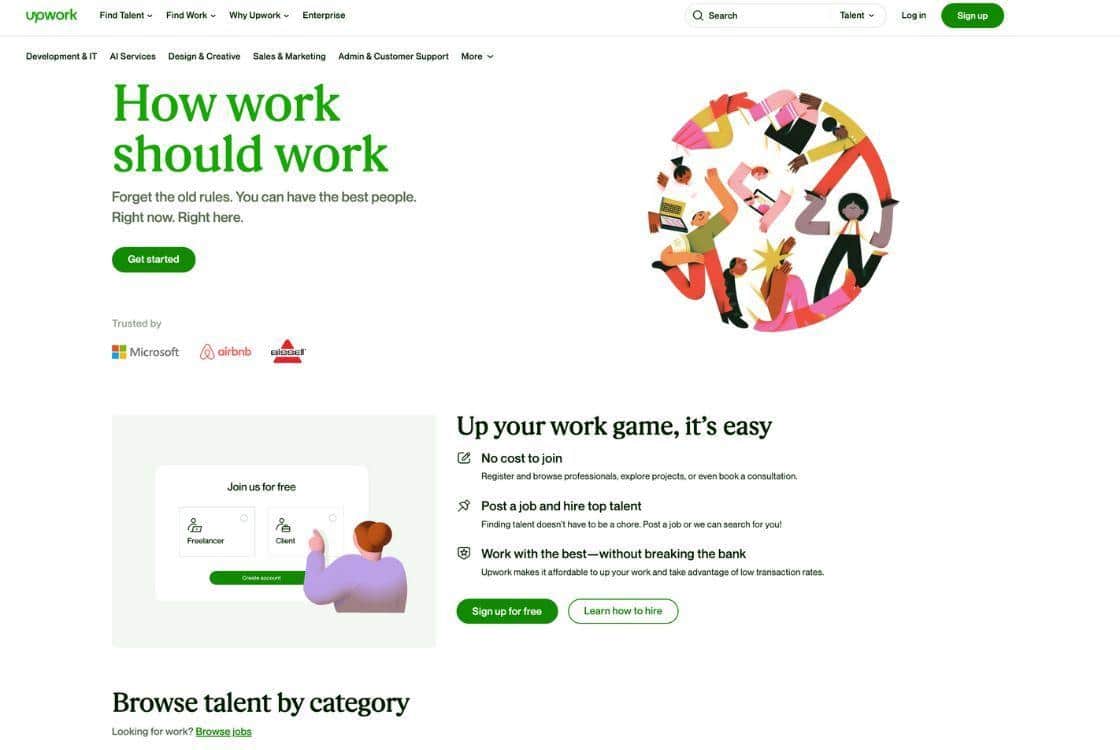 App para ganar dinero Upwork