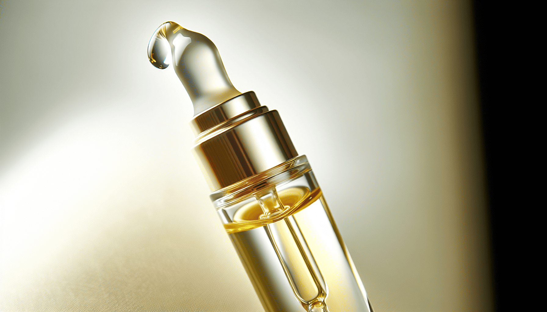 Botella de suero de vitamina C y ácido hialurónico